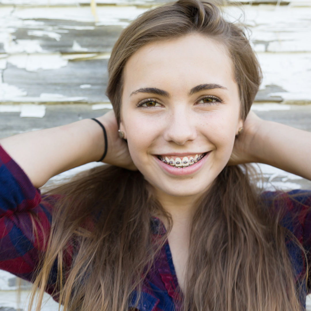 teen braces stock image